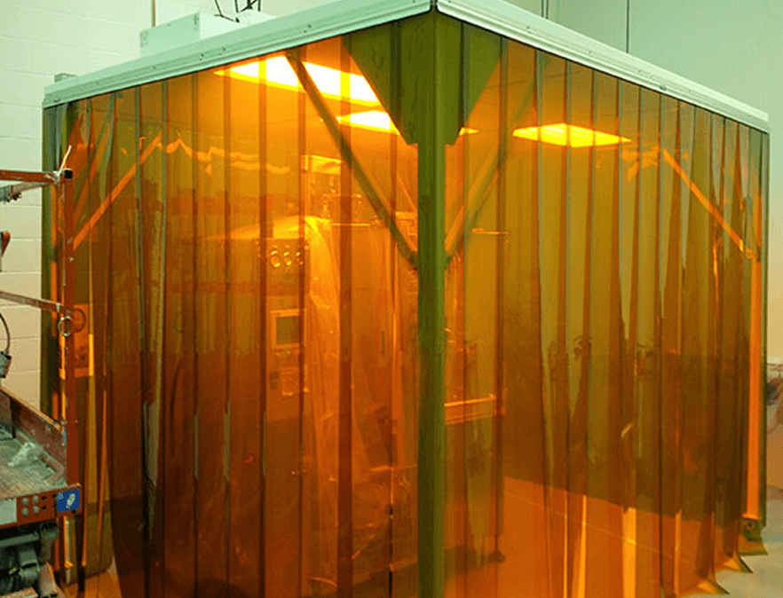 orange soft wall cleanroom